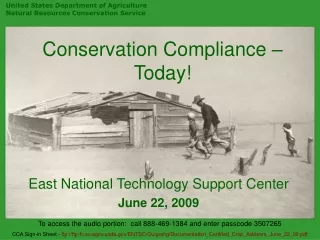 Conservation Compliance – Today!