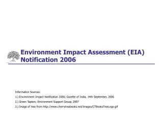 Environment Impact Assessment (EIA) Notification 2006
