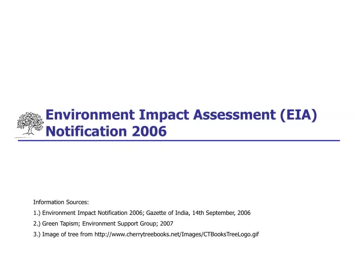 environment impact assessment eia notification 2006