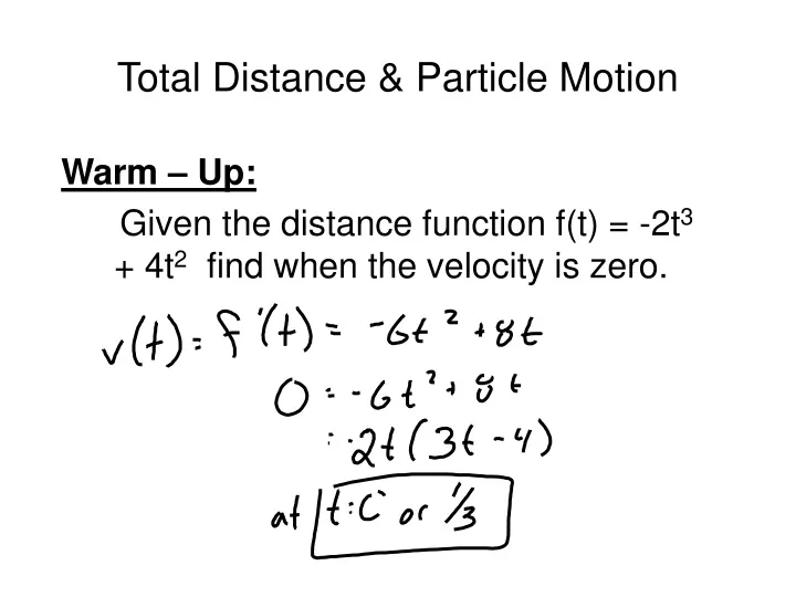 total distance particle motion