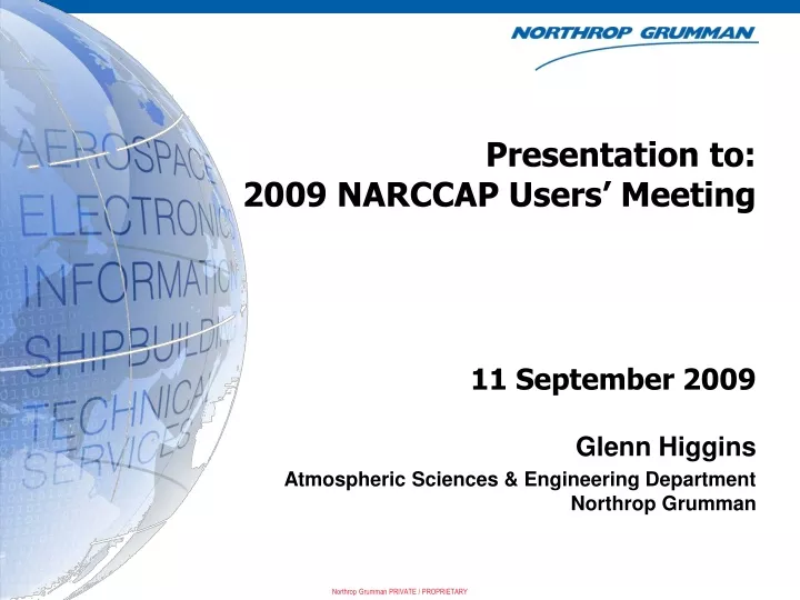 presentation to 2009 narccap users meeting