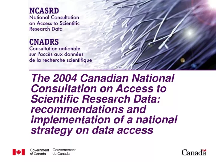 the 2004 canadian national consultation on access