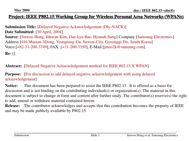 project ieee p802 15 working group for wireless