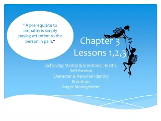 Chapter 3 Lessons 1,2,3