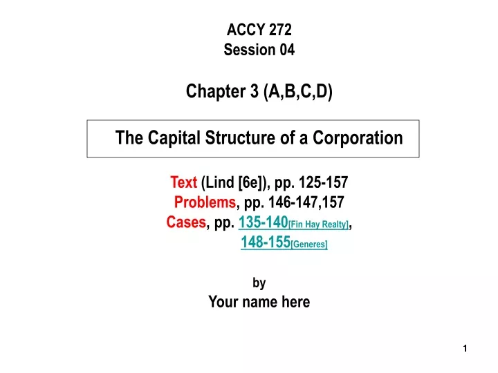 accy 272 session 04 chapter 3 a b c d the capital