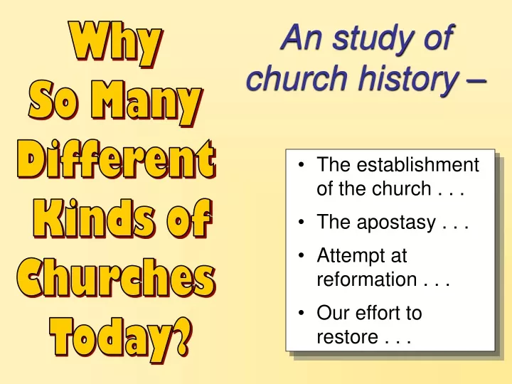 an study of church history
