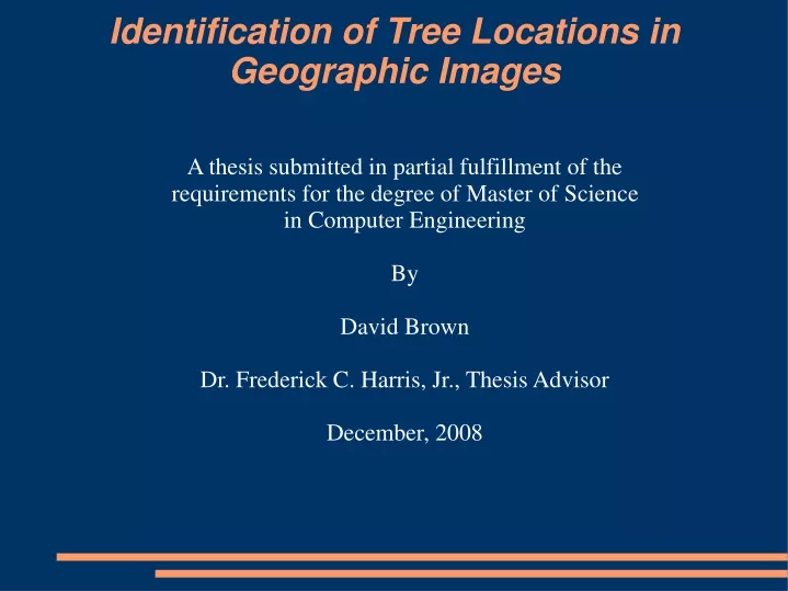 identification of tree locations in geographic images