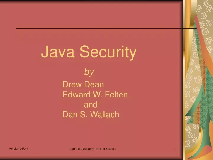 java security by drew dean edward w felten and dan s wallach