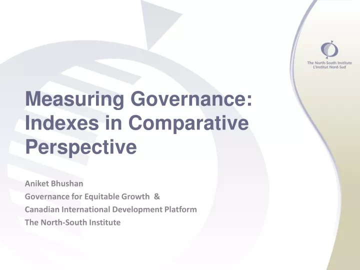 measuring governance indexes in comparative perspective