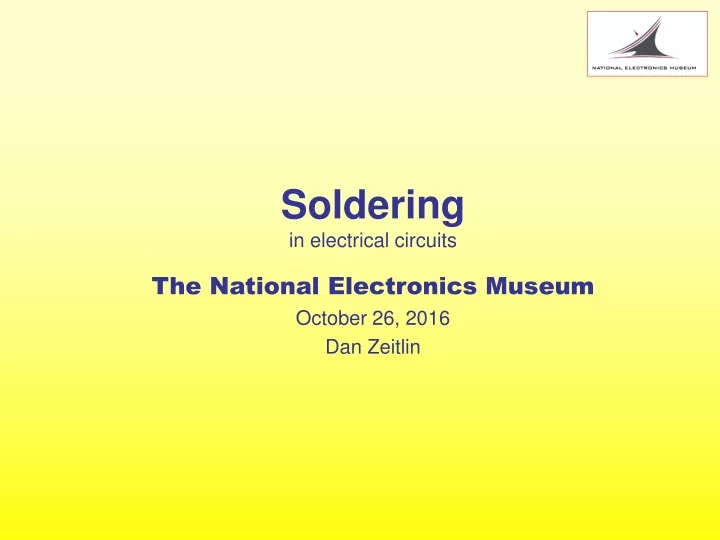 soldering in electrical circuits the national