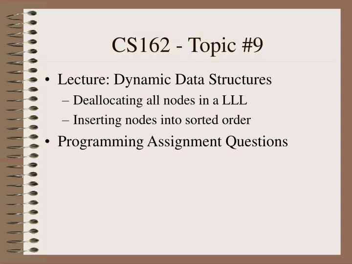 cs162 topic 9