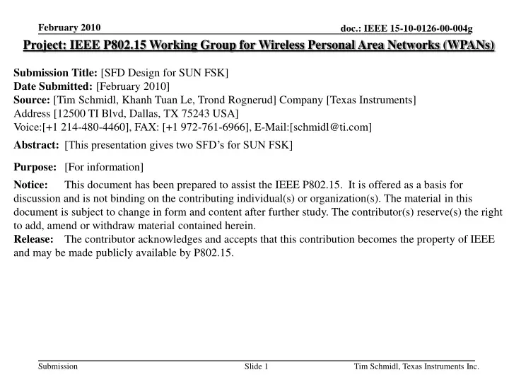 project ieee p802 15 working group for wireless