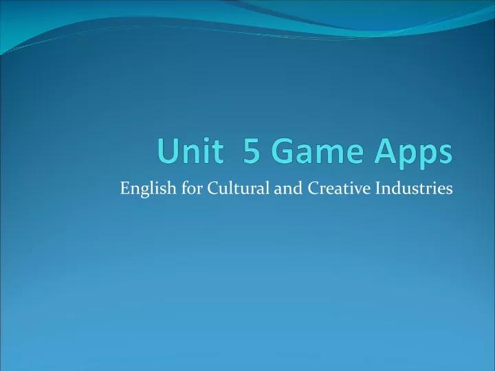 unit 5 game apps