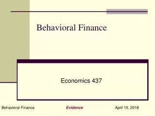 Behavioral Finance