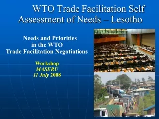 WTO Trade Facilitation Self Assessment of Needs – Lesotho