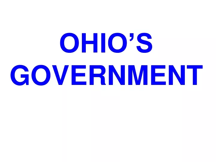 ohio s government