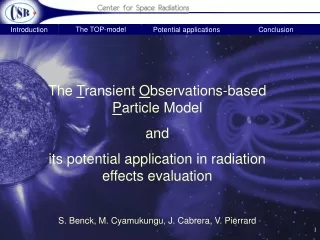 The  T ransient  O bservations-based  P article Model and