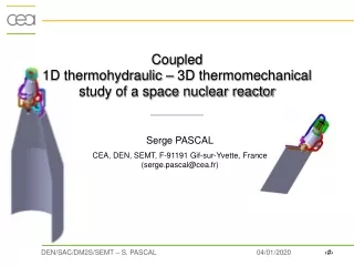 Coupled 1D thermohydraulic – 3D thermomechanical study of a space nuclear reactor