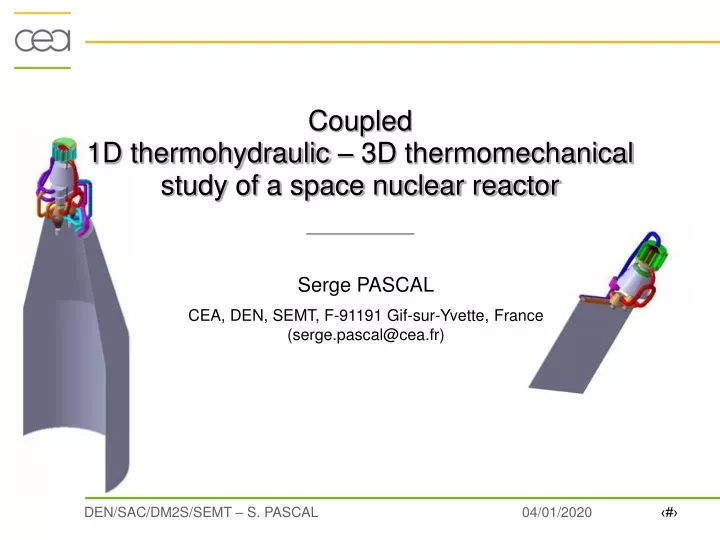 coupled 1d thermohydraulic 3d thermomechanical study of a space nuclear reactor