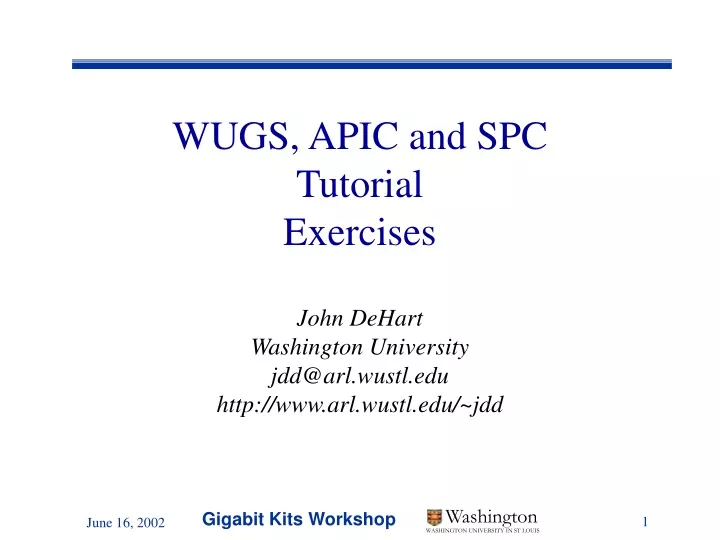 wugs apic and spc tutorial exercises john dehart