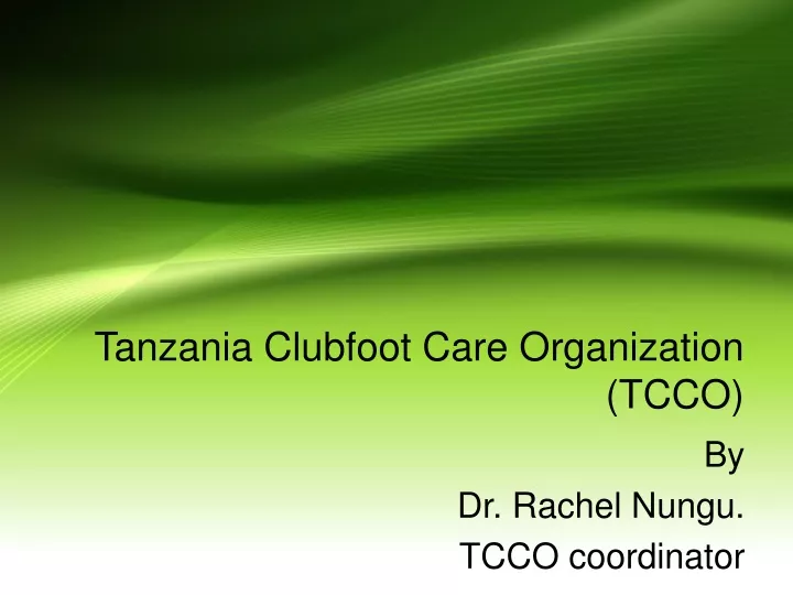 tanzania clubfoot care organization tcco