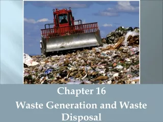 Chapter 16 Waste Generation and Waste Disposal