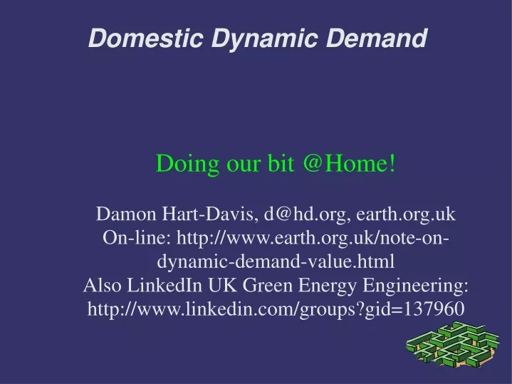 domestic dynamic demand