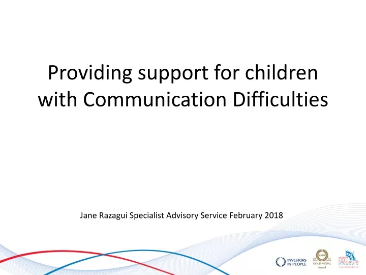 providing support for children with communication difficulties