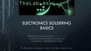 Electronics Soldering Basics