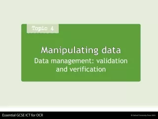 Manipulating  data