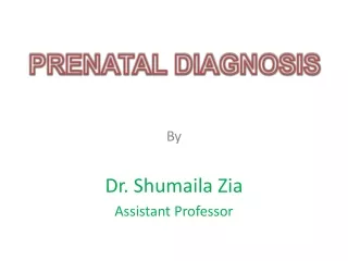 By Dr.  S humaila Zia Assistant Professor