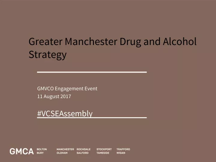 greater manchester drug and alcohol strategy