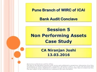 Pune Branch of WIRC of ICAI Bank Audit Conclave