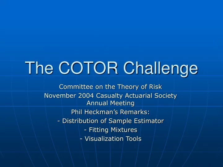 the cotor challenge