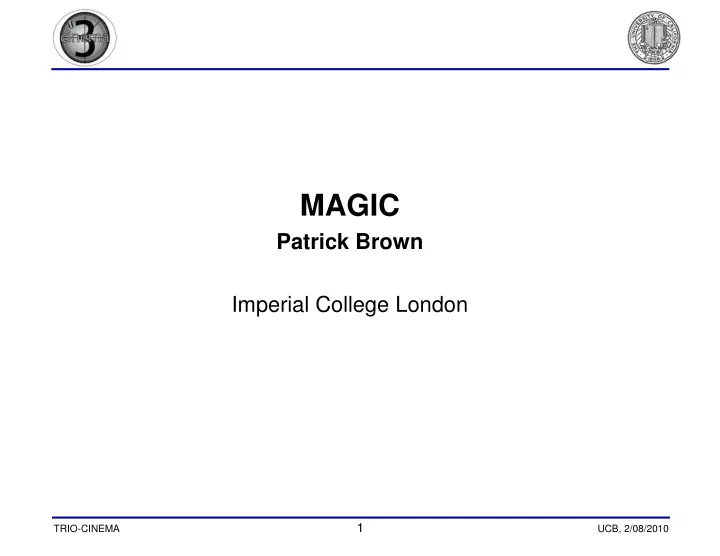 magic patrick brown imperial college london