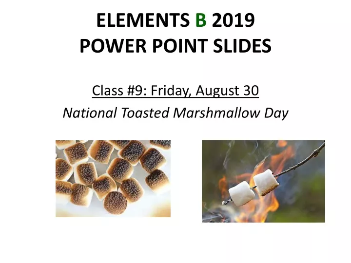 elements b 2019 power point slides