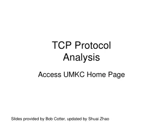 TCP Protocol Analysis