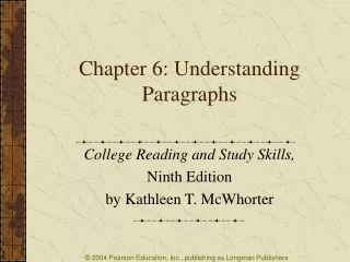 Chapter 6: Understanding Paragraphs