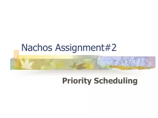 Nachos Assignment#2