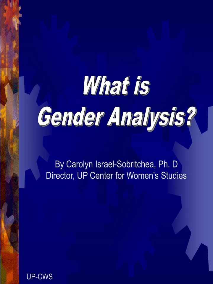 what is gender analysis