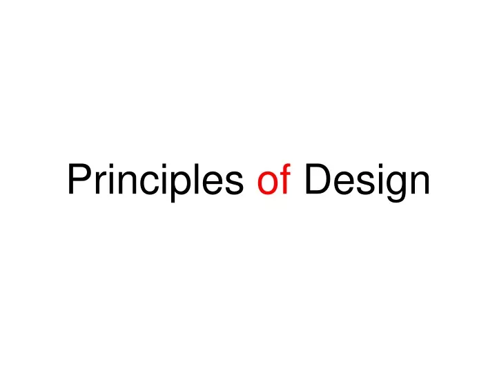 principles of design