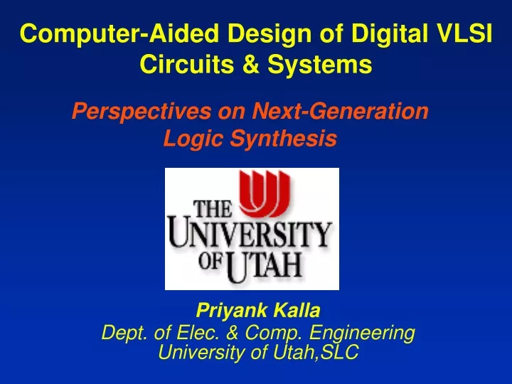 computer aided design of digital vlsi circuits systems