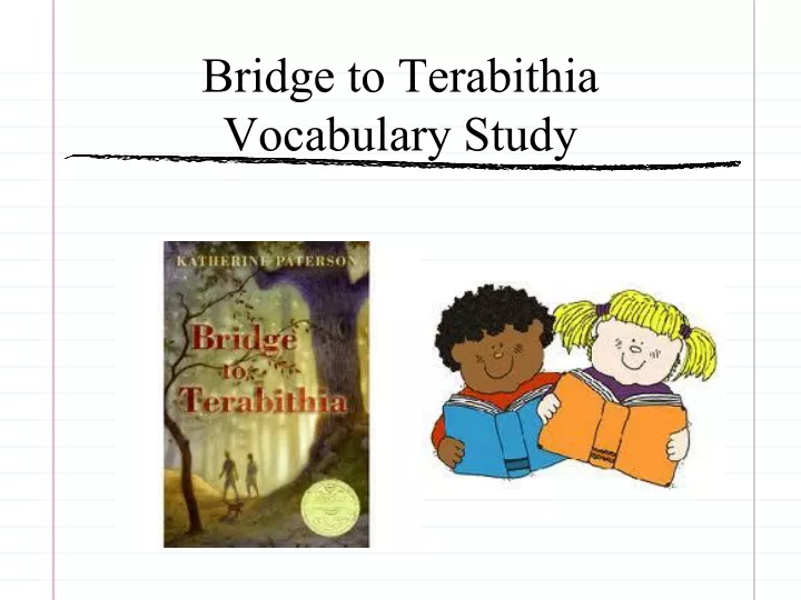 bridge to terabithia vocabulary study