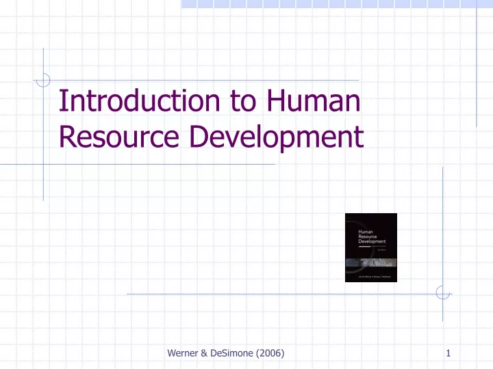 introduction to human resource development