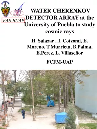 WATER CHERENKOV DETECTOR ARRAY at the University of Puebla to study cosmic rays
