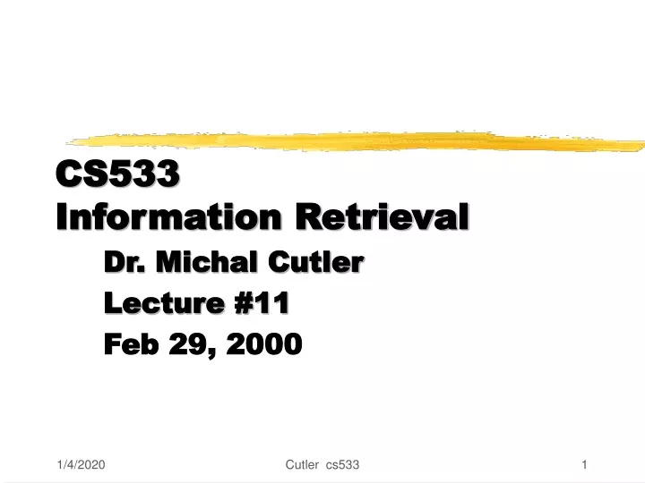 cs533 information retrieval