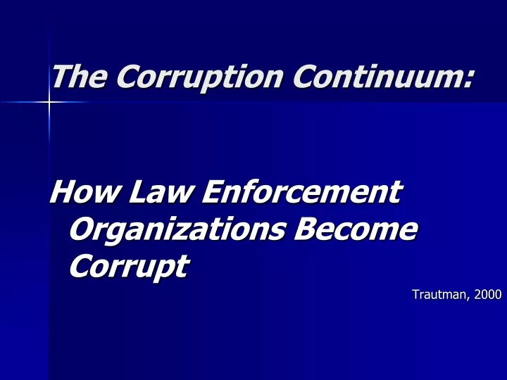 the corruption continuum