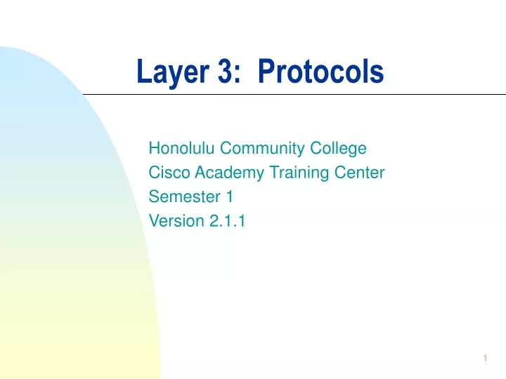 layer 3 protocols