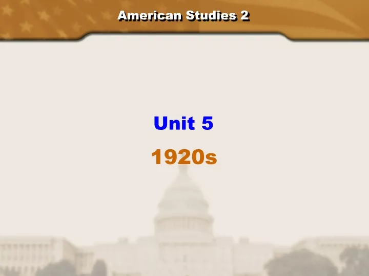 american studies 2