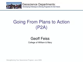 Going From Plans to Action (P2A)